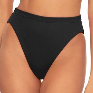 BECCA swim high waist bikini bottom in black. Size SMALL. Excellent condition